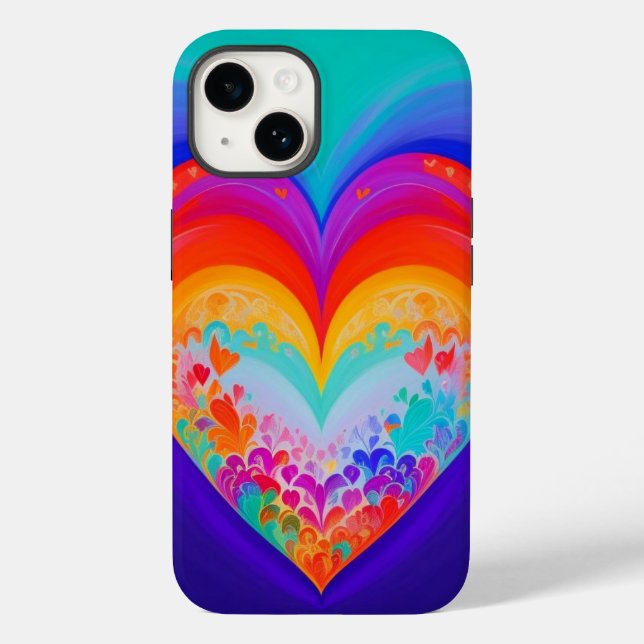 Coques Case-Mate iPhone Valentine Coeurs Abstraits (Verso)