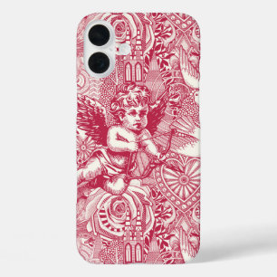 Coques iPhone 16 Plus valentine maximalisme viva magenta demi perle