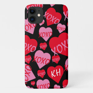Case-Mate iPhone Case Valentine XOXO Coeur rose rouge Motif noir