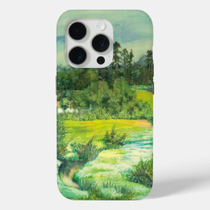 Coque iPhone 15 Pro vallée verte