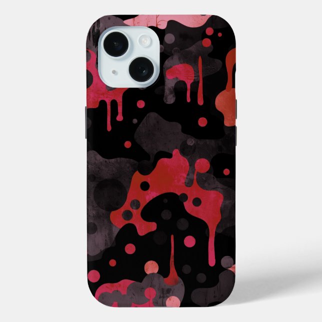 Coques Case-Mate iPhone Vampire Camo Rouge Motif Horreur Déplaisante (Verso)