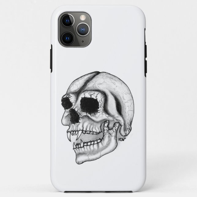 Coques Case-Mate iPhone Vampire crâne noir et blanc (Dos)
