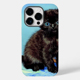 Coque Pour iPhone 14 Pro Van Gogh Black Kitten avec fils