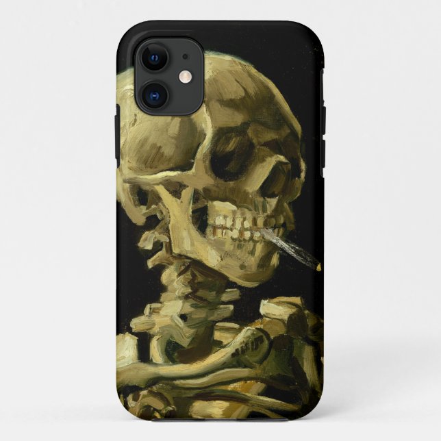 Coques Case-Mate iPhone Van Gogh Fumer du squelette (Dos)