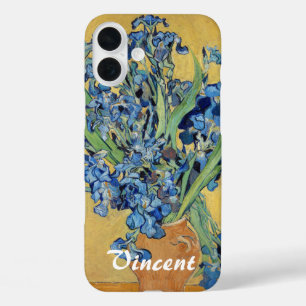 iPhone 16 Plus Case Van Gogh Irises Vase Bouquet de fleurs bleues Art
