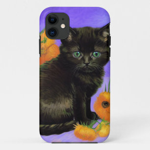 Case-Mate iPhone Case Van Gogh Kitten noir avec des tournesols