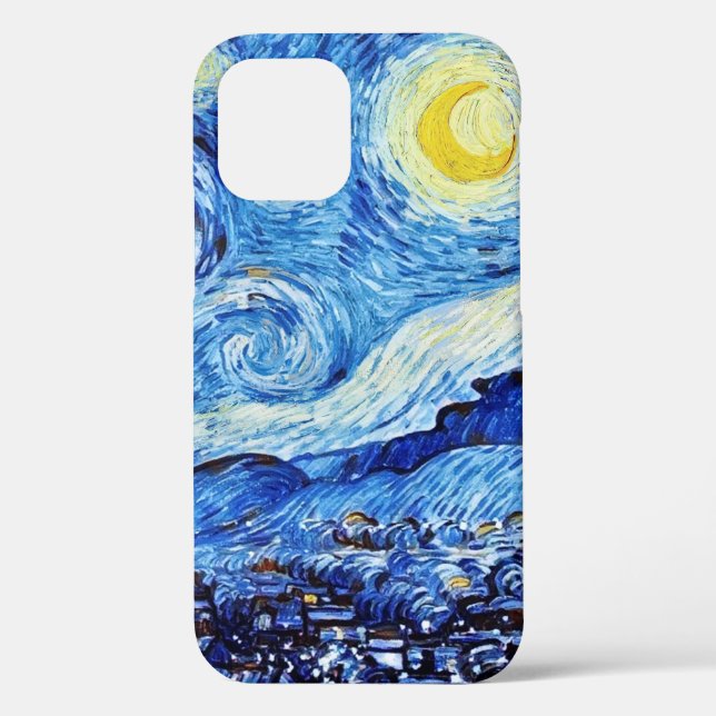 Coques Case-Mate iPhone Van Gogh - La Nuit étoilée - Blancs Noël (Verso)