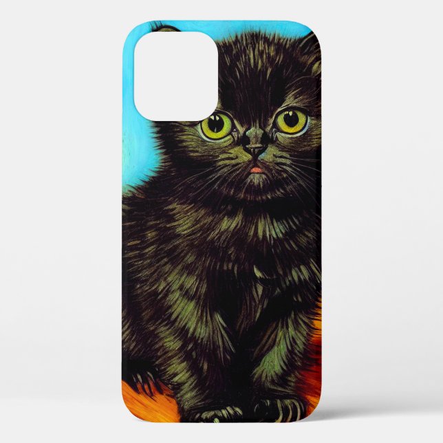 Coques Case-Mate iPhone Van Gogh Style Pouting Kitten (Verso)