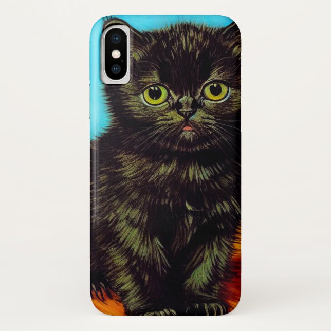 Coques Case-Mate iPhone Van Gogh Style Pouting Kitten (Dos)