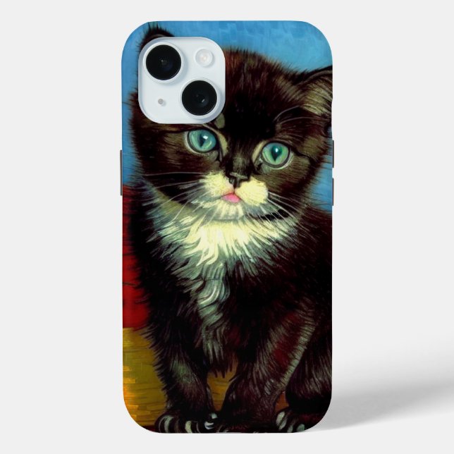 Coques Case-Mate iPhone Van Gogh Tuxedo Cat (Verso)