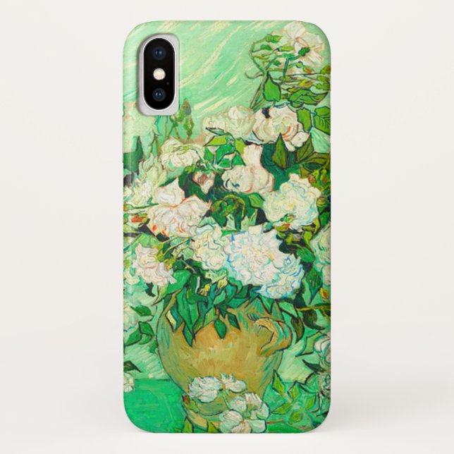 Coques Case-Mate iPhone Van Gogh White Roses (Dos)