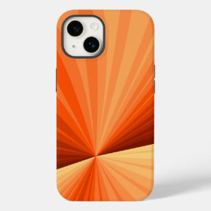 Coque Pour iPhone 14 Vanille rouge orange Abstraite moderne Fractale gr