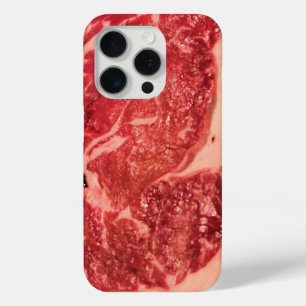 Coque iPhone 15 Pro Vapeur de Ribeye de viande crue