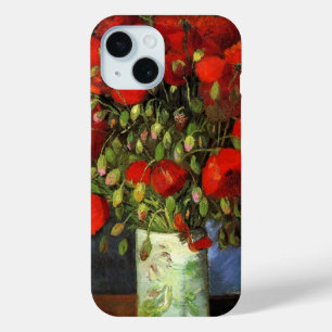 Coque Pour iPhone 15 Vase avec des pavots rouges par Vincent van Gogh