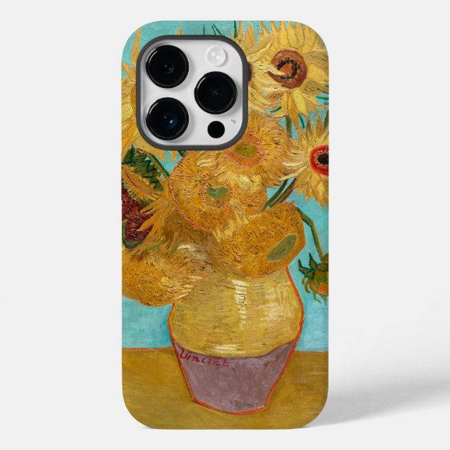 Coques Case-Mate iPhone Vase avec douze tournesols | Van Gogh | (Verso)
