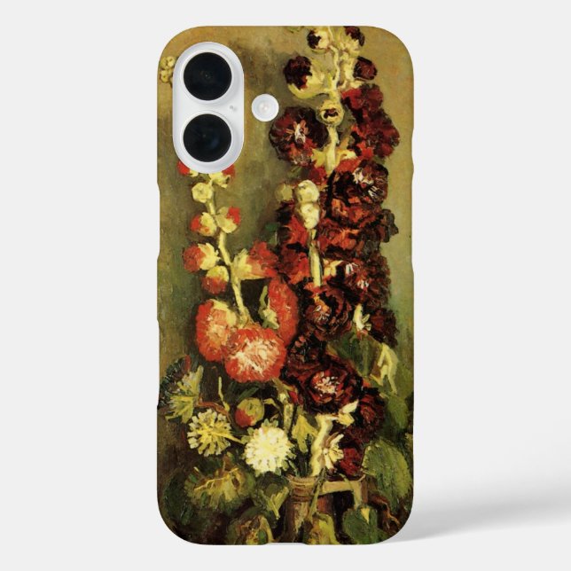 Coques Case-Mate iPhone Vase avec hollyhocks de Vincent van Gogh (Verso)