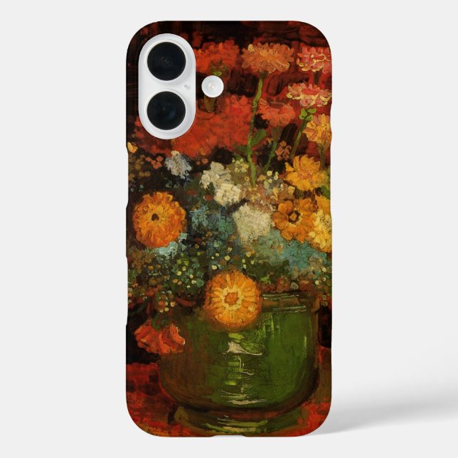 Coques Case-Mate iPhone Vase Still Life avec Zinnias par Vincent van Gogh (Verso)