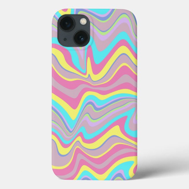 Coques Case-Mate iPhone Vaves de Liquify Pastel (Verso)