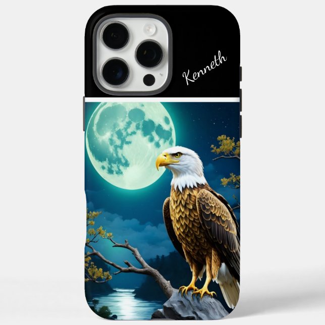 Coques Case-Mate iPhone Veillée lunaire de l'aigle (Verso)