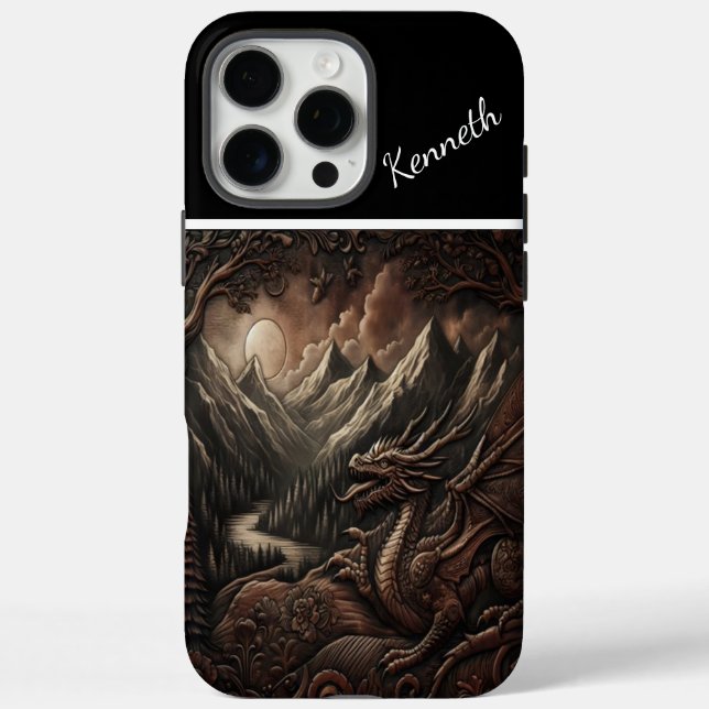 Coques Case-Mate iPhone Veillée lunaire du dragon (Verso)