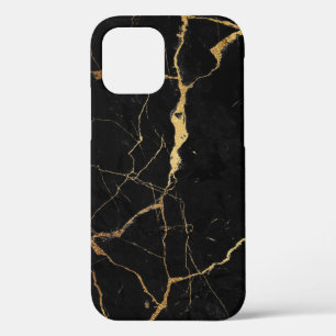 Case-Mate iPhone Case veines d'or en faux marbre noir