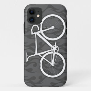 Case-Mate iPhone Case Vélo ardent de voie - blanc sur le gris