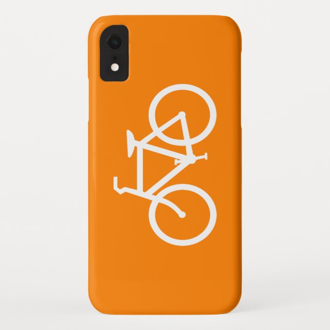 Coques Case-Mate iPhone Vélo blanc et orange (Dos)