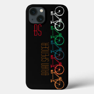 iPhone 13 Case vélos de différentes couleurs personnalisées