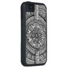 Velours noir blanc Damas Dreamcatcher Mandala Art