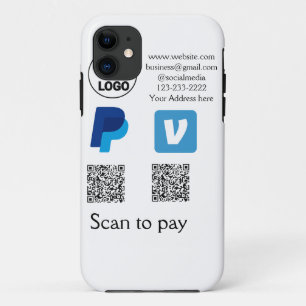 Case-Mate iPhone Case Venmo paypal scan pour payer ajouter q r code logo