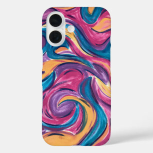 Coque Pour iPhone 16 Vent Dans L'Art Abstrait Peint À La Main Vente