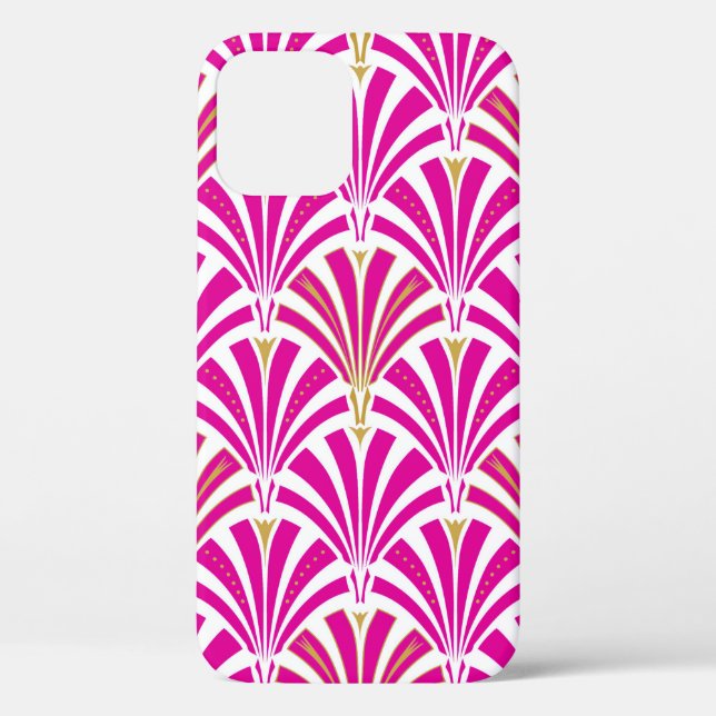 Coques Case-Mate iPhone Ventilateur Art déco motif - menthe rose (Verso)