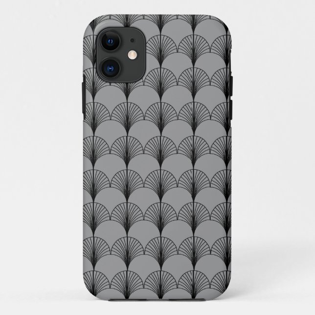 Coques Case-Mate iPhone Ventilateurs gris et noirs (Dos)