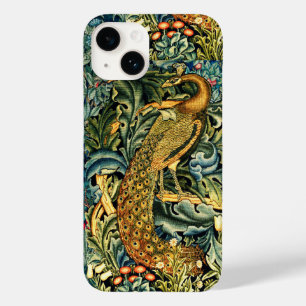 COQUE POUR iPhone 14 VERDURE, ANIMAUX FORESTIERS, PEACOCK EN VERT FLORA