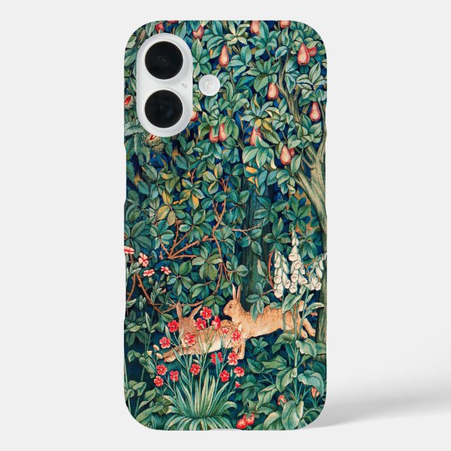 Coques Case-Mate iPhone VERDURE, Hares d'ANIMAUX FORESTIERS, Vert Floral (Verso)