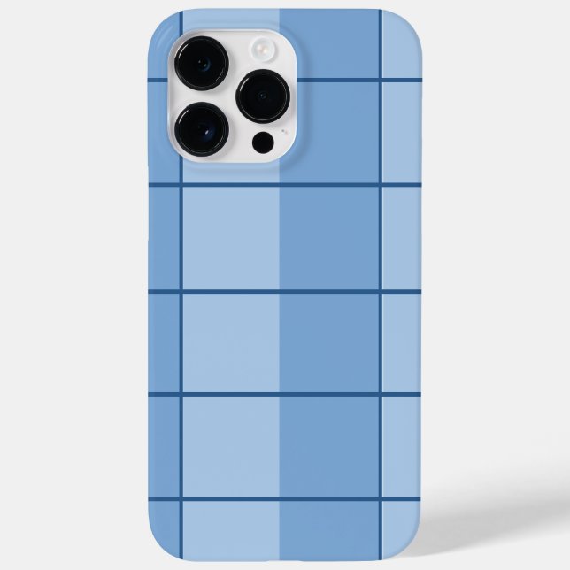 Coques Case-Mate iPhone Vérifications bleues mignonnes (Verso)