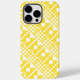 Coque Pour Pour iPhone 14 Pro Max Vérifié, Chèques en citron jaune et blanc