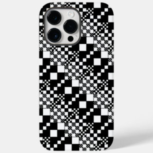 Coque Pour Pour iPhone 14 Pro Max Vérifié, Chèques - noir et blanc