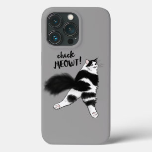 Case-Mate iPhone Case Vérifier Meowt - Drôle noir et blanc flot de chats