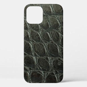 Case-Mate iPhone Case Véritable alligator noir texture cuir, gros plan 