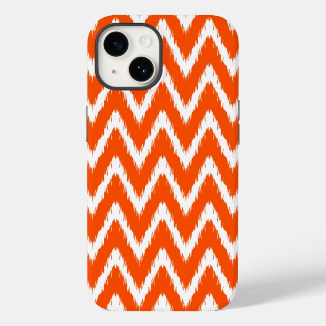 Coques Case-Mate iPhone Vermillion Moods Asiatiques Ikat Chevrons (Verso)