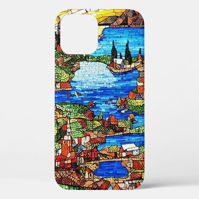 Coques Case-Mate iPhone Verre de mosaïque de la mer Méditerranée (Verso)