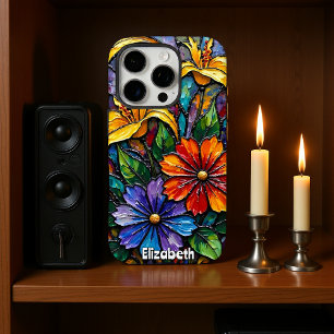 Coques iPhone 16 Pro Verre tendu Floral Vie morte