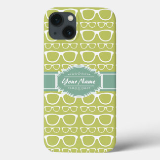 iPhone 13 Case Verres Geeks verts personnalisés