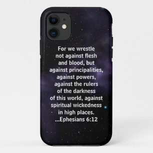 Coques Pour iPhone Vers de bible de 6h12 d'Ephesians sur l'arrière -