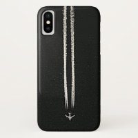 Vers le haut de dans le Contrail de ciel/avion de