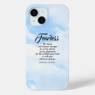 Coque Pour iPhone 15 Verset biblique Ne crains pas Ciel nuageux bleu Co