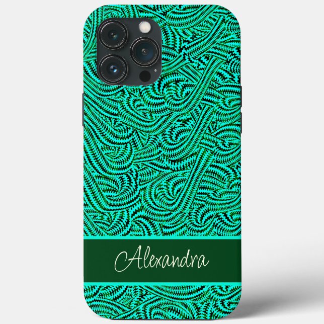 Coques Case-Mate iPhone Vert à motif (Verso)