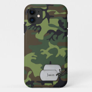 Coques Pour iPhone Vert de Forrest et camouflage Brown de militaires