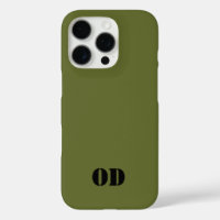 Vert OD personnalisé monogramme personnalisé